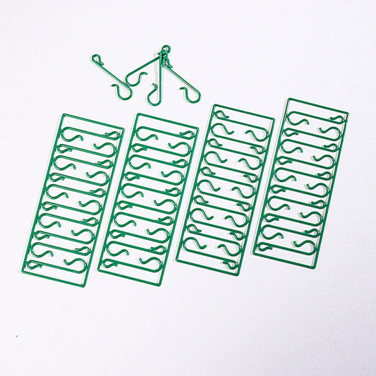 Christmas Ball Decoration Hook Christmas Tree Green Transparent Plastic Accessories S-shaped Small Hook Tool Hanging Ornament