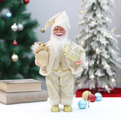 Christmas New 18 Inch 46cm Standing Sitting Santa Claus Doll Christmas Decoration Gift Ornaments
