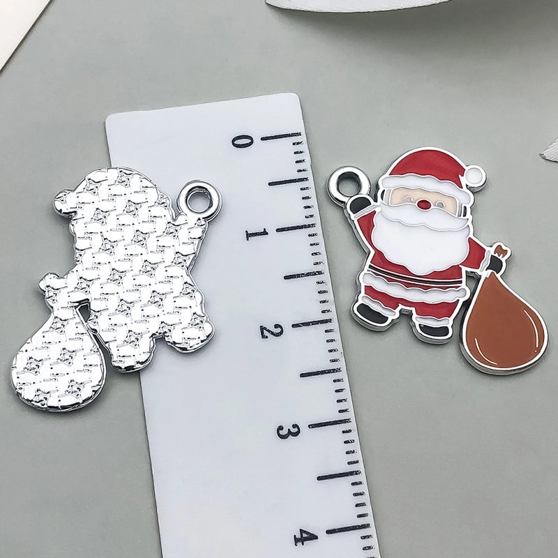 1 Piece 20 PCS/Package 17x14mm 23x18mm 23x23mm Alloy Christmas Tree Santa Claus Gingerbread Pendant Jewelry Accessories