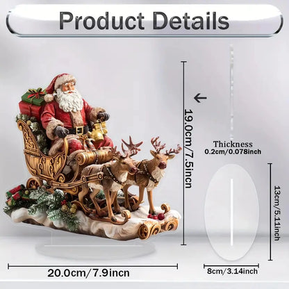 Christmas Minimalist Classic Style Christmas House Santa Claus Snowman Arylic Party Hanging Ornaments Decorations Table Decoration