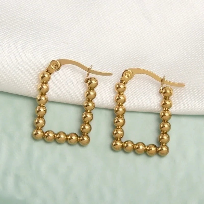 1 Pair Basic Minimalist Triangle Plating 304 Stainless Steel 18K Gold Plated Gold Plated Ear Studs