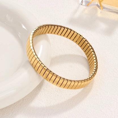 Minimalist Heart Shape Solid Color Titanium Steel Bangle In Bulk