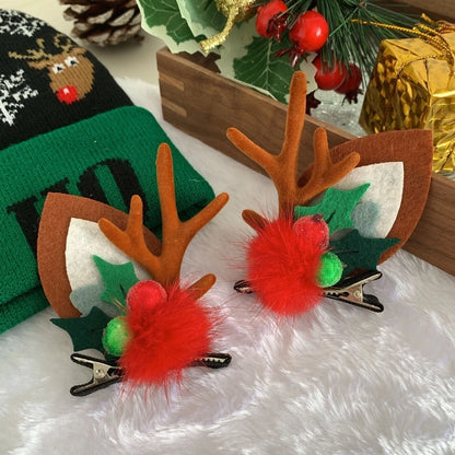 Christmas Cute Antlers Plastic Daily Hairpin
