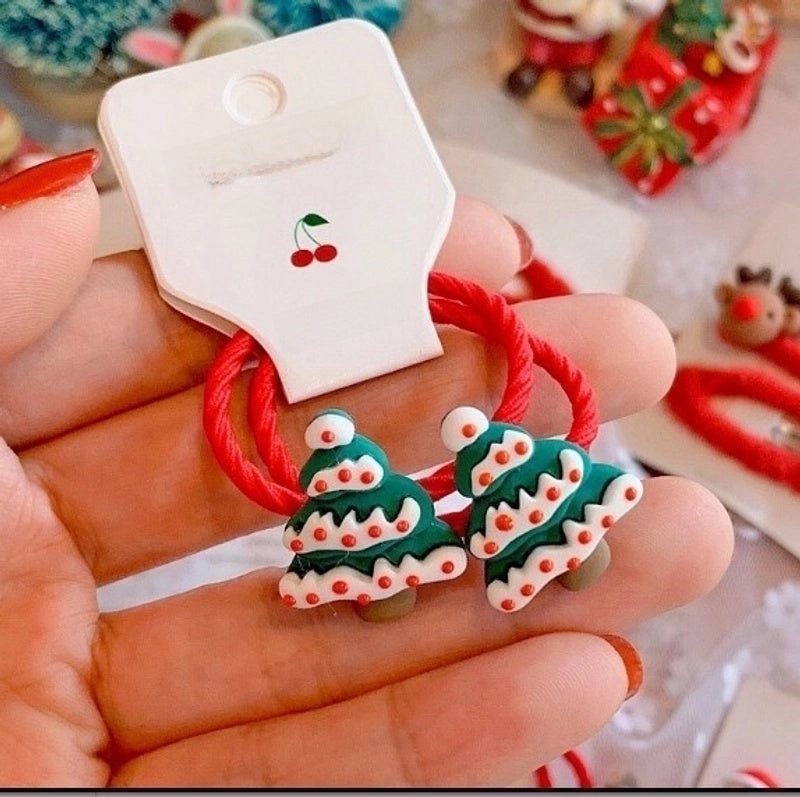 Christmas Fashion Children Unisex Cartoon Character Arylic Handmade Hair Tie