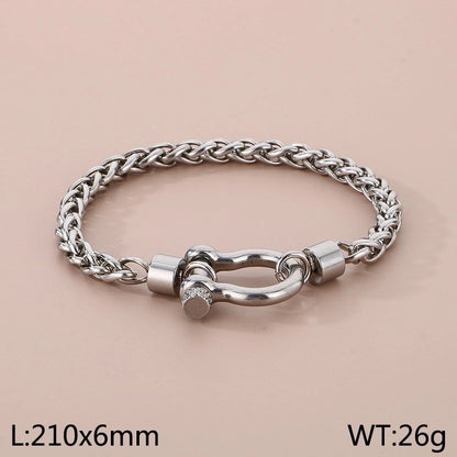 304 Stainless Steel Modern Style Minimalist Classic Style Geometric Bracelets Necklace