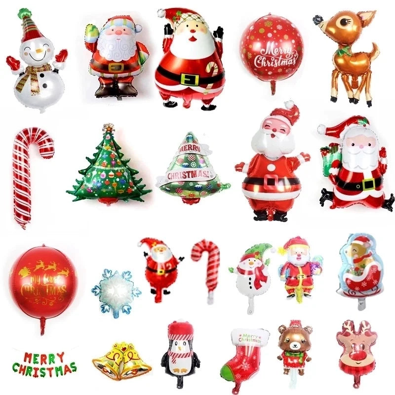 Christmas Casual Christmas Tree Santa Claus Snowman Aluminum Film Party Balloon Balloons