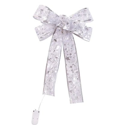 Christmas Casual Style Bow Knot Gauze Party Festival Hanging Ornaments Decorations Hanging Ornaments Party Supplies