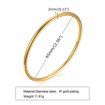 Elegant Geometric Stainless Steel Inlay Zircon 18k Gold Plated Bangle