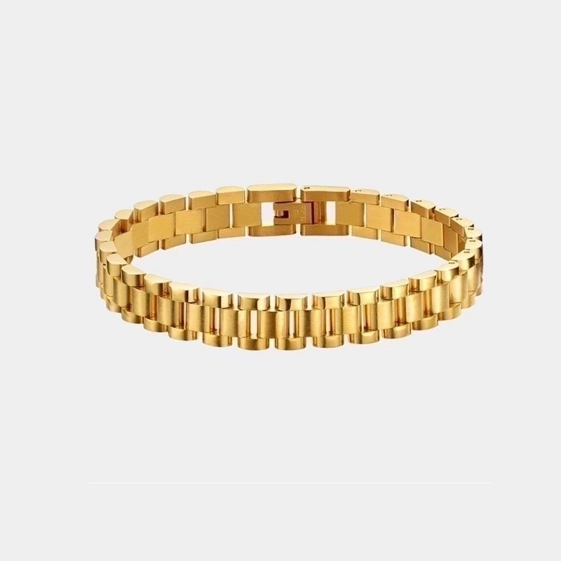 Fashion Geometric 304 Stainless Steel 18K Gold Plated No Inlaid Bracelets Jewelry In Bulk
