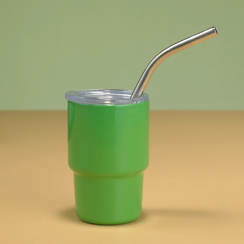 3oz Mini 304 Cold Change Small Wine Glass Single Double-layer Suction Tube Cup Sublimation Stainless Steel Cup A Generation Of Hair