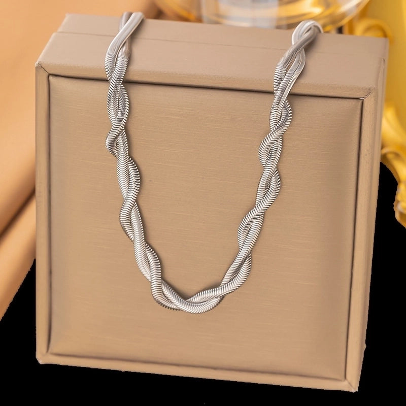 Sweet Solid Color Titanium Steel Plating Pendant Necklace