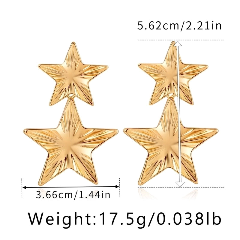 1 Piece Retro Vintage Style Modern Style Double Heart Circle Heart Shape Pleated Copper 18K Gold Plated Drop Earrings