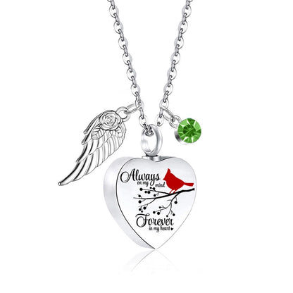 Stainless Steel Crooked Peach Heart-shaped Men's And Women's Necklace Style Cinerary Casket Commemorative Lettering Pet Lover Pendant