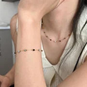 Minimalist Geometric Titanium Steel Plating Bracelets Necklace