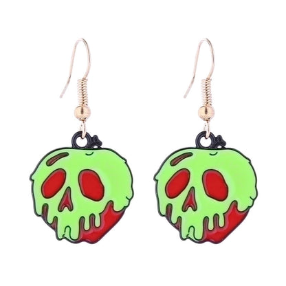 1 Pair Funny Cool Style Pumpkin Skull Ghost Enamel Alloy Drop Earrings