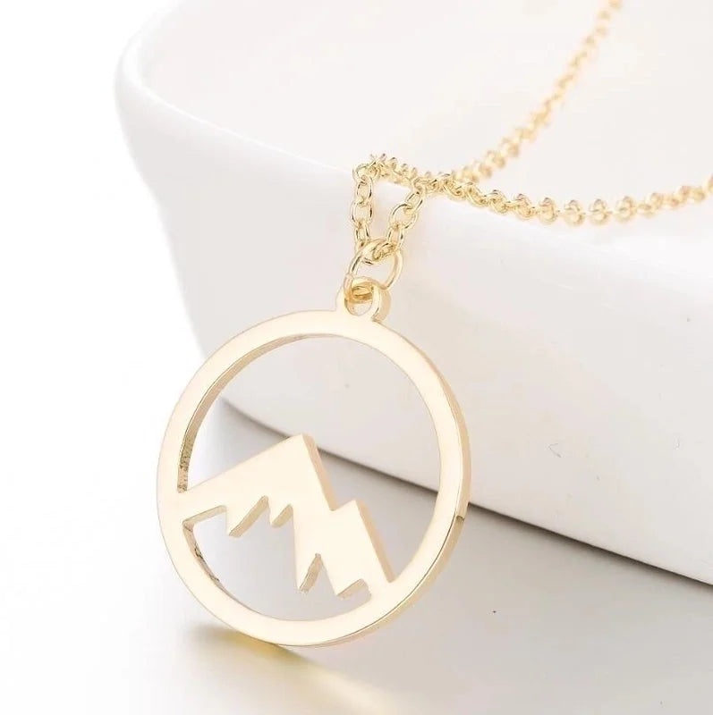 Fashion Mountain 201 Stainless Steel 18K Gold Plated Stainless Steel Necklaces