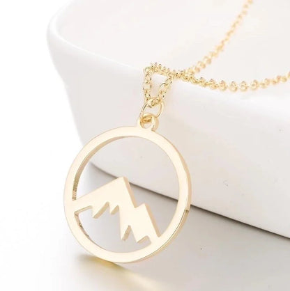 Fashion Mountain 201 Stainless Steel 18K Gold Plated Stainless Steel Necklaces