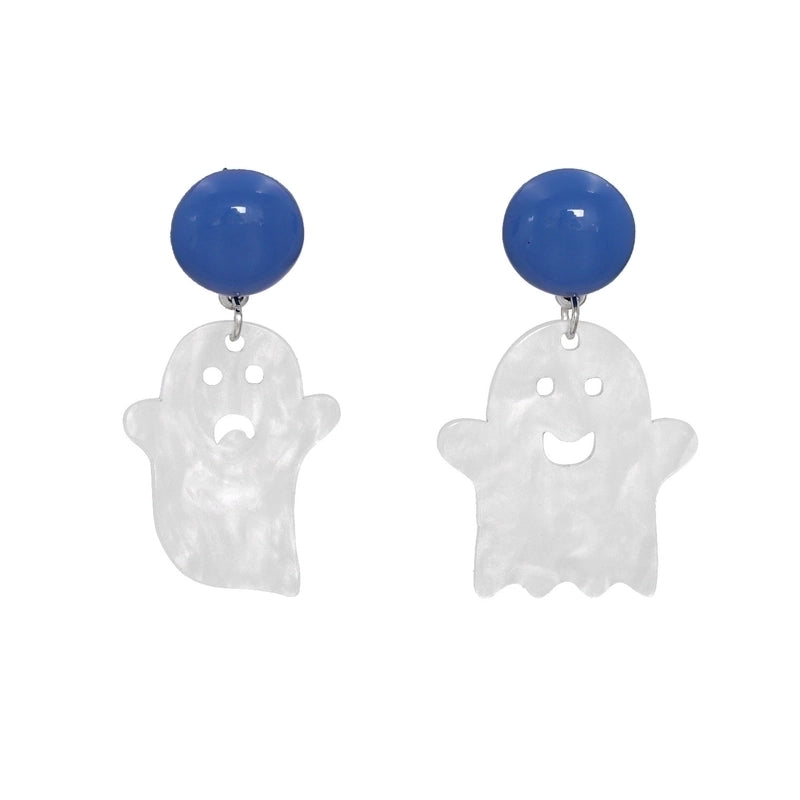 Halloween Pumpkin Ghost Acrylic Resin Earrings