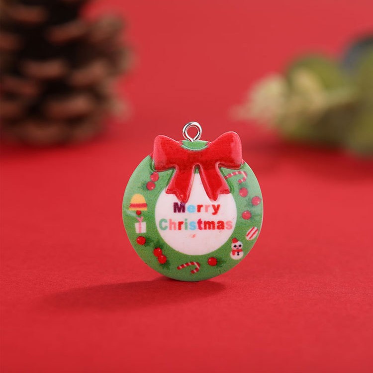 Christmas Resin Hanging Ring Small Pendant Diy Accessories Christmas Tree Decoration Supplies Small Pendant Hanging Ornament