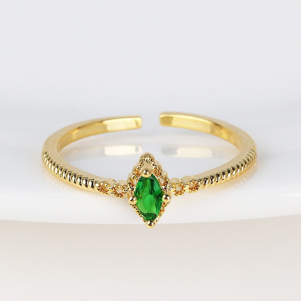 Moderate Luxury Irregular Copper Diamond Inlay Stud Earrings