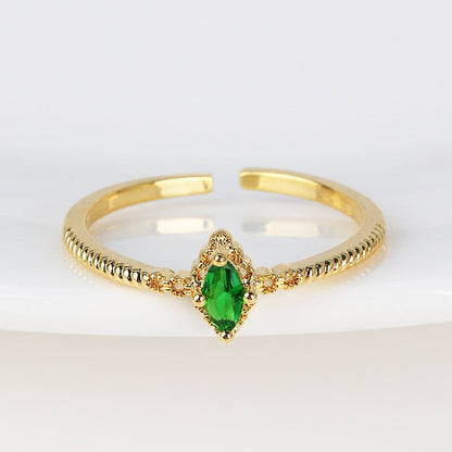 Moderate Luxury Irregular Copper Diamond Inlay Stud Earrings