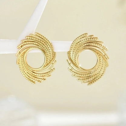 1 Pair Hawaiian Vacation Minimalist Geometric Inlay 201 Stainless Steel Plastic 18K Gold Plated Drop Earrings Ear Studs