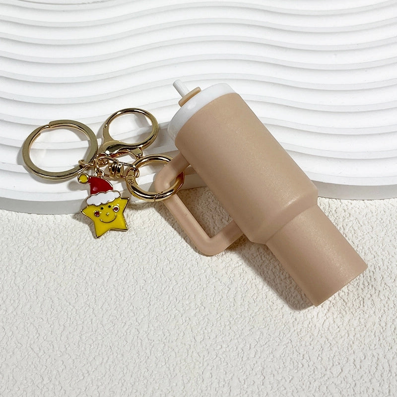 Cute Classic Style Christmas Tree Christmas Socks Cup Plastic Christmas Unisex Bag Pendant Keychain