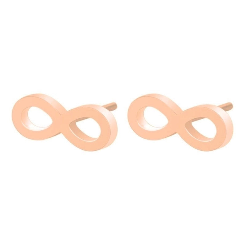 1 Pair Fashion Infinity 304 Stainless Steel 18K Gold Plated Ear Studs