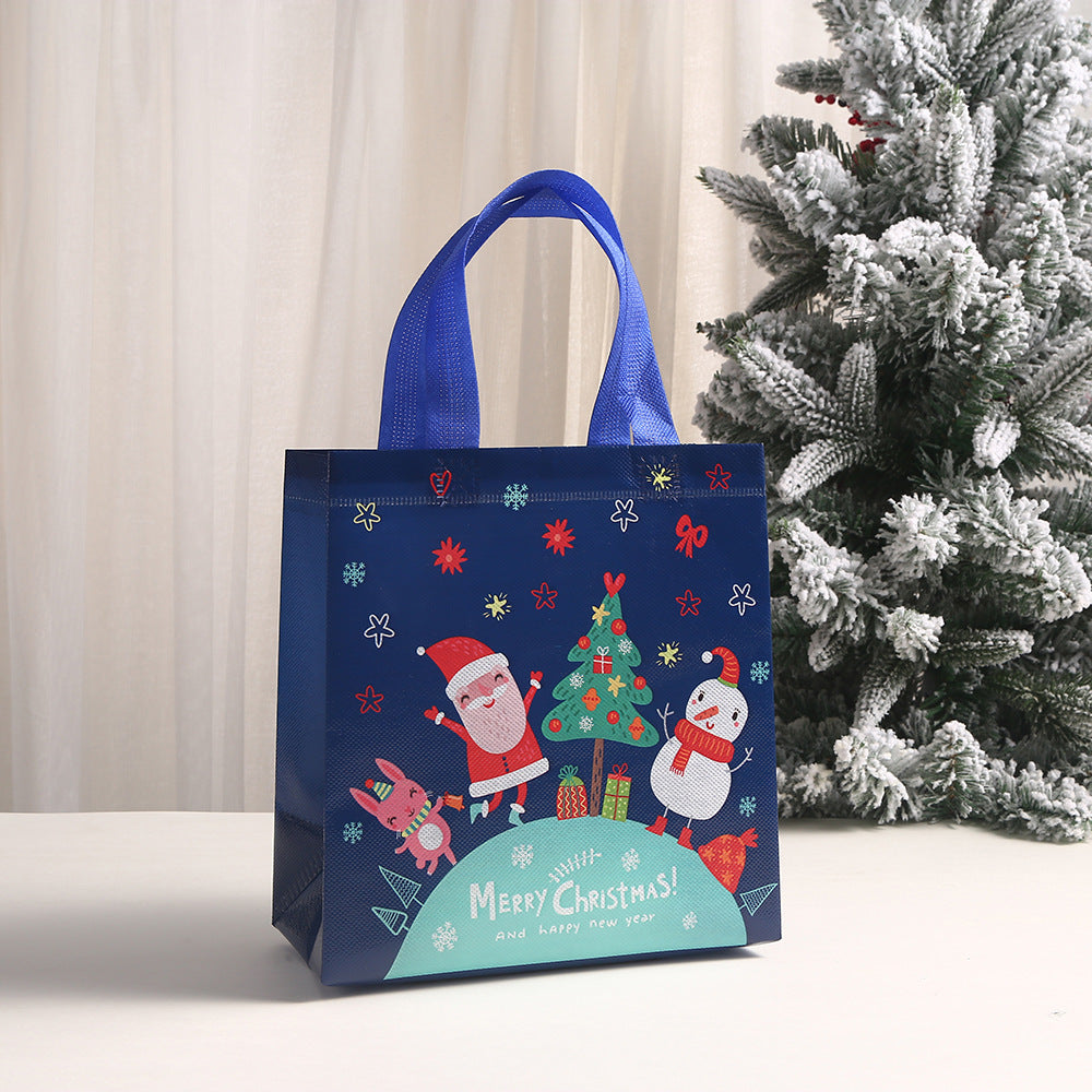 Christmas Non-woven Bag Gift Tote Bag Takeaway Tote Bag Gift Packaging Bag Christmas Gift Bag