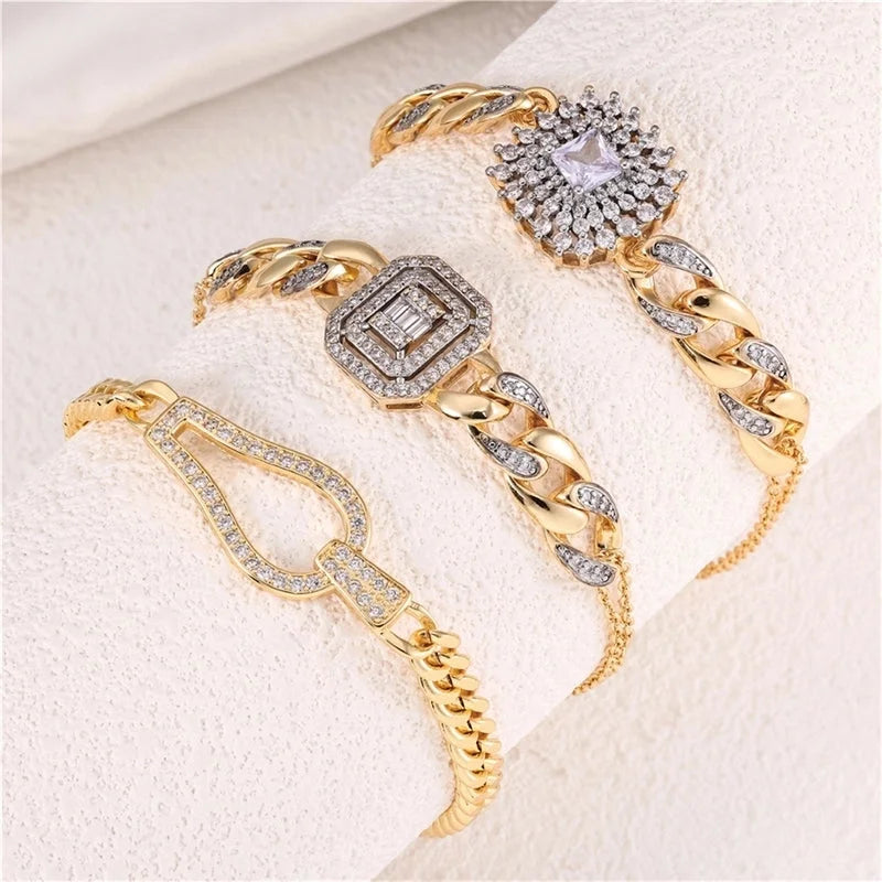 Vintage Style Minimalist Animal Letter Copper Bracelets Cuban Link Chain Curb Chain Cable Chain Box Chain