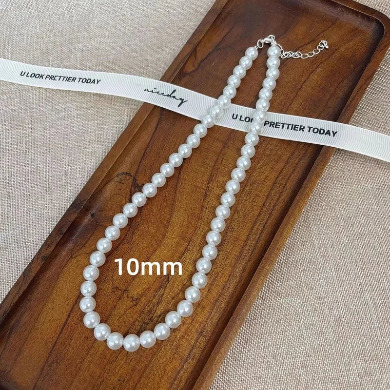 Elegant Minimalist Solid Color Artificial Pearls Imitation Pearl Necklace