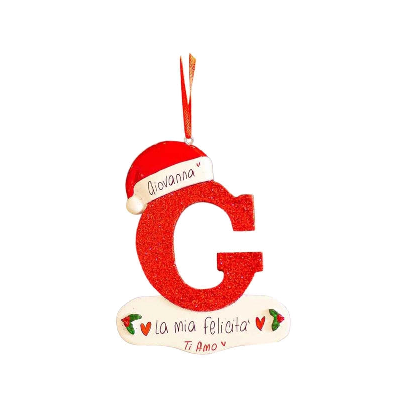 Cross-border Hot 26 English Letters Car Pendant Christmas Tree Decorative Ornaments Home Decorations