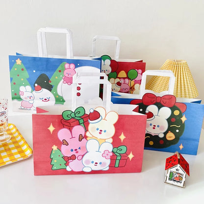 Elegant Cute Lady Animal White Cowhide Party Birthday Gift Bags