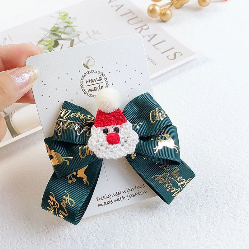 Christmas Cute Bow Knot Elk Cloth Party Party Accessories
