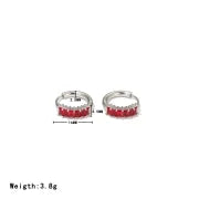 1 Pair Minimalist Geometric Plating Inlay 304 Stainless Steel Zircon Earrings