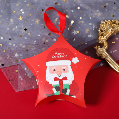 10 Pieces Christmas Candy Packaging Box Christmas Gift Box Pentagonal Gift Packaging Box