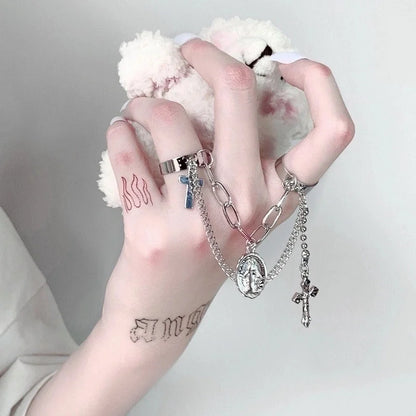 Fairy Style Modern Style Minimalist Moon Heart Shape Butterfly Alloy Copper Gold Plated Silver Plated Artificial Gemstones Artificial Diamond Open Ring In Bulk