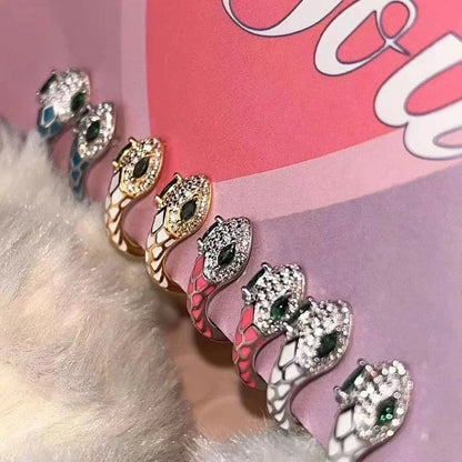 1 Pair Minimalist Snake Plating Copper Hoop Earrings