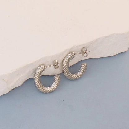 1 Pair Minimalist Round Square Heart Shape 304 Stainless Steel Earrings