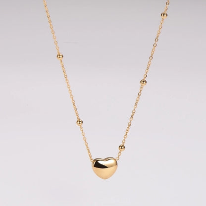 Retro Punk Commute Heart Shape 304 Stainless Steel 18K Gold Plated Rose Gold Plated Jewelry Set