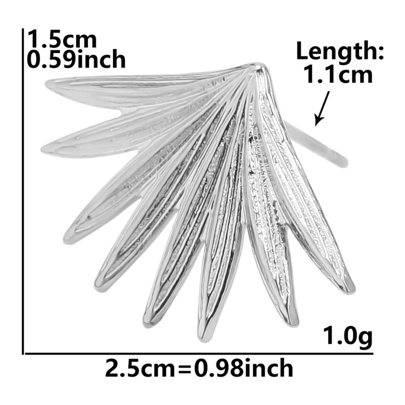 1 Pair Minimalist Flower Butterfly Plating 304 Stainless Steel 18K Gold Plated Ear Studs