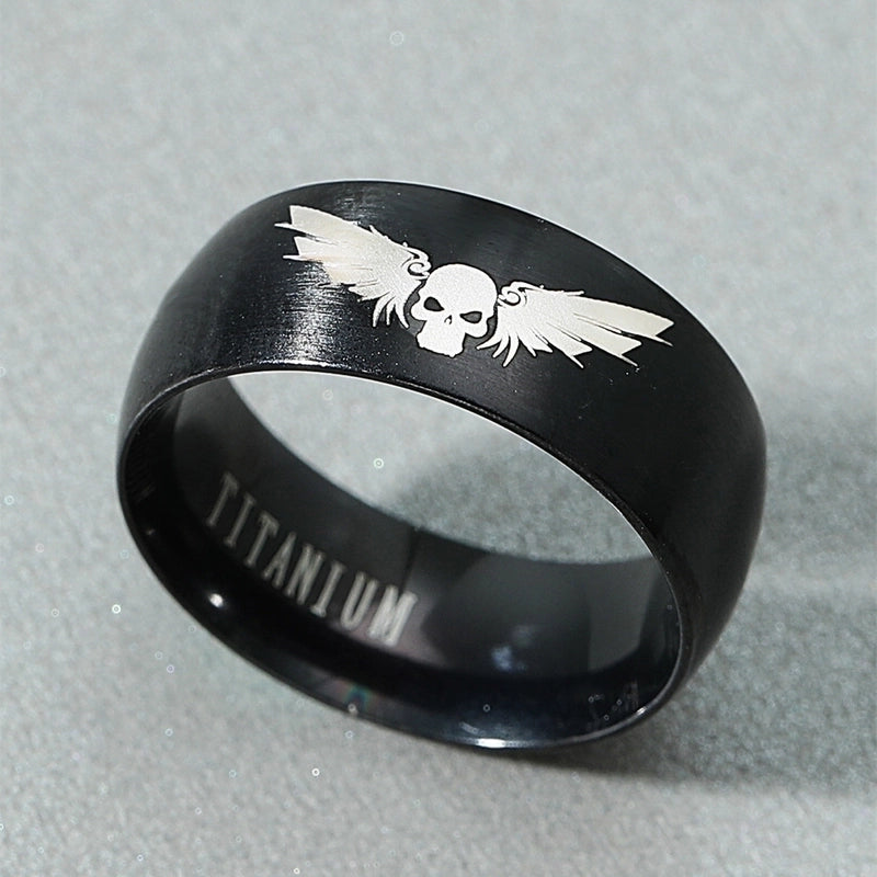 Gothic Hip-Hop Retro Skull Titanium Steel Halloween Unisex