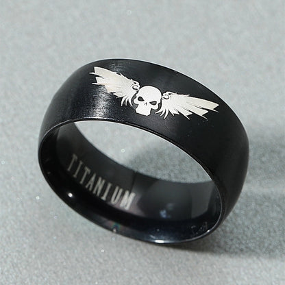Gothic Hip-Hop Retro Skull Titanium Steel Halloween Unisex
