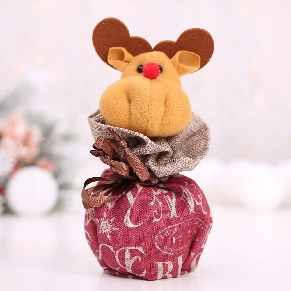 2 Pieces Christmas Cartoon Handbag Gift Bag Christmas Gift Bag Children's Candy Bag Apple Bag