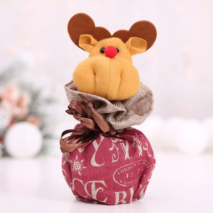 2 Pieces Christmas Cartoon Handbag Gift Bag Christmas Gift Bag Children's Candy Bag Apple Bag