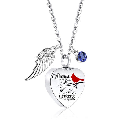 Stainless Steel Crooked Peach Heart-shaped Men's And Women's Necklace Style Cinerary Casket Commemorative Lettering Pet Lover Pendant