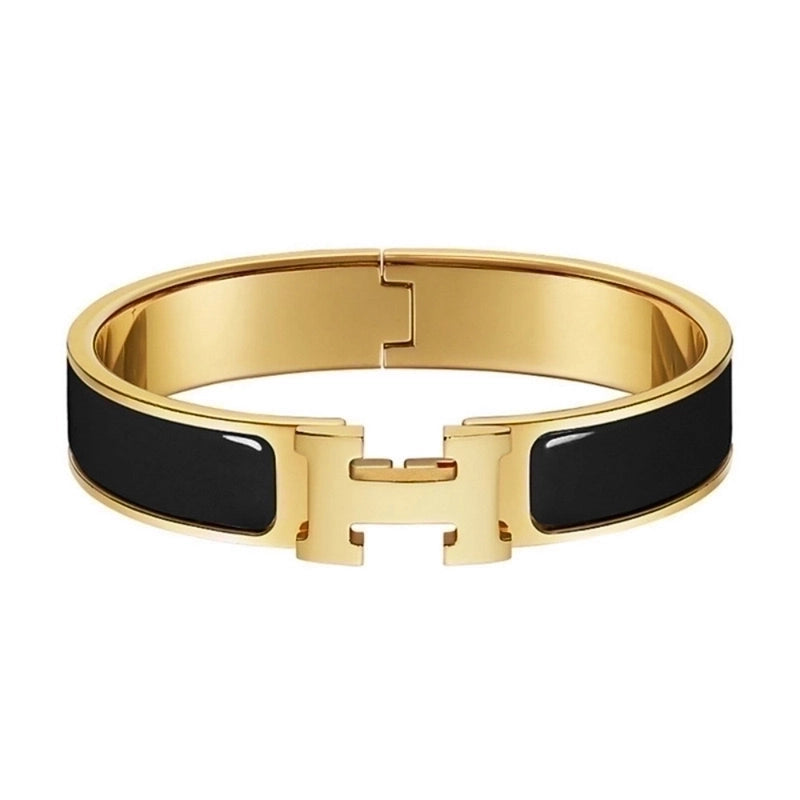 Minimalist Classic Style Solid Color 304 Stainless Steel 18K Gold Plated Rhinestones Bangle In Bulk