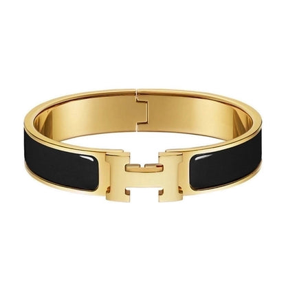 Minimalist Classic Style Solid Color 304 Stainless Steel 18K Gold Plated Rhinestones Bangle In Bulk