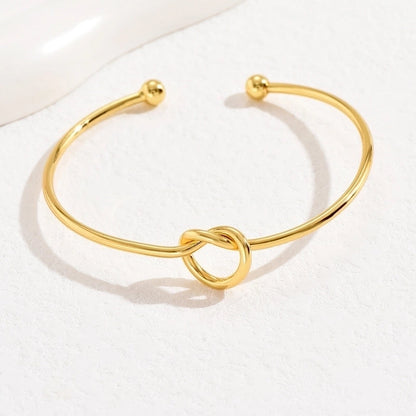 Minimalist Heart Shape Eye Copper Plating Artificial Pearls Zircon Bangle 1 Piece