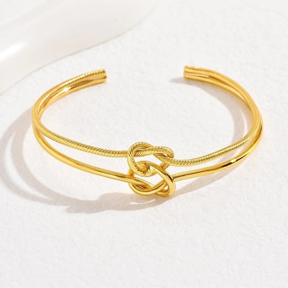 Minimalist Heart Shape Eye Copper Plating Artificial Pearls Zircon Bangle 1 Piece